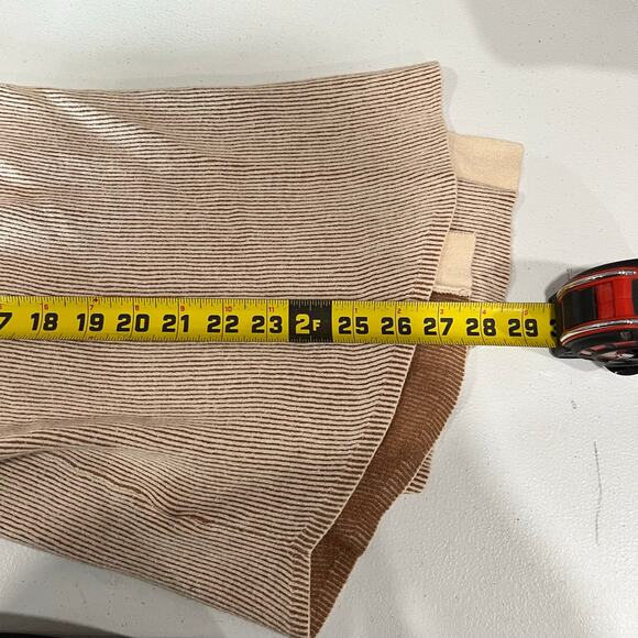 Bohme Brown Cream Ribbed Pockets Cardigan Shacket Coatigan Womens Size M/L - Picture 7 of 7